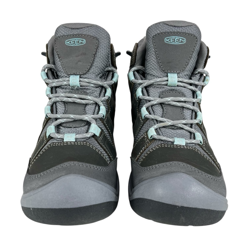 Keen Women’s 6 Gray Teal Waterproof Hiking Boots - Picture 2 of 10